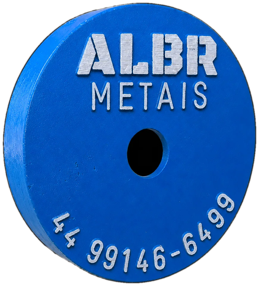 Tampa personalizada para poço artesiano com a marca ALBR Metais